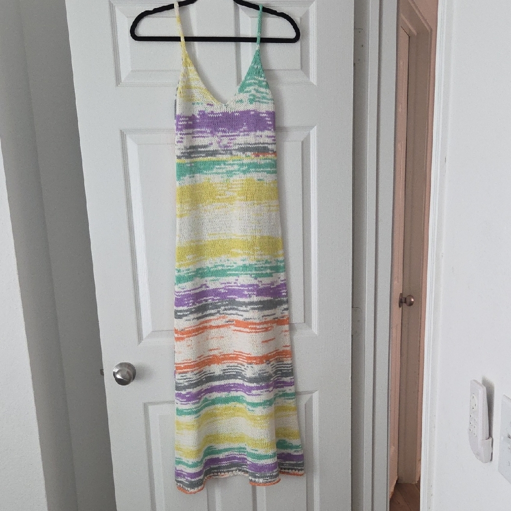 Zara Multicolor Striped Maxi Dress